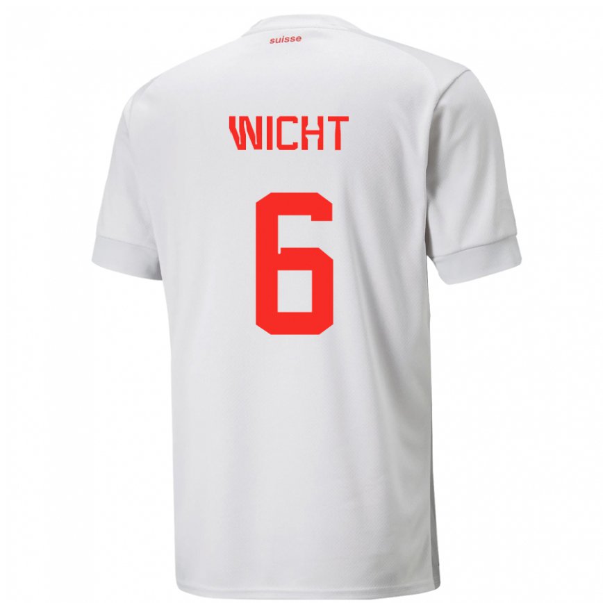 Mujer Camiseta Suiza Nathan Wicht #6 Blanco 2ª Equipación 22-24 México