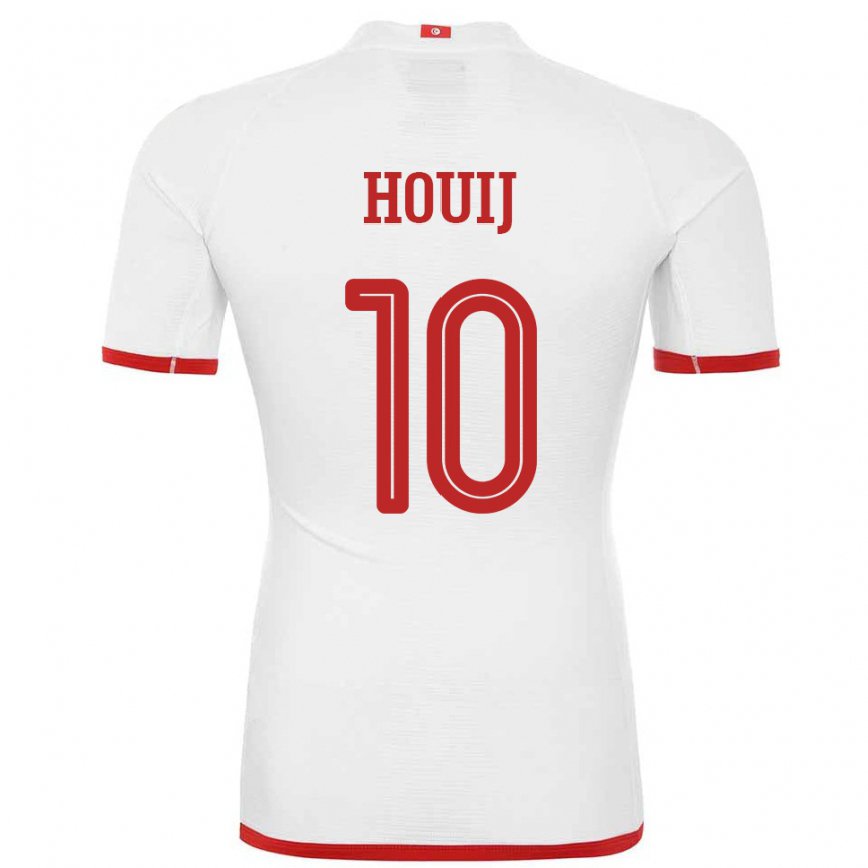 Mujer Camiseta Túnez Mariem Houij #10 Blanco 2ª Equipación 22-24 México