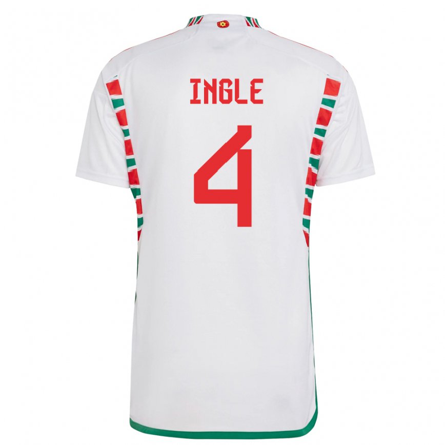 Mujer Camiseta Gales Sophie Ingle #4 Blanco 2ª Equipación 22-24 México