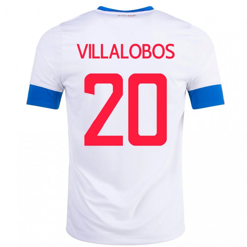 Mujer Camiseta Costa Rica Fabiola Villalobos #20 Blanco 2ª Equipación 22-24 México