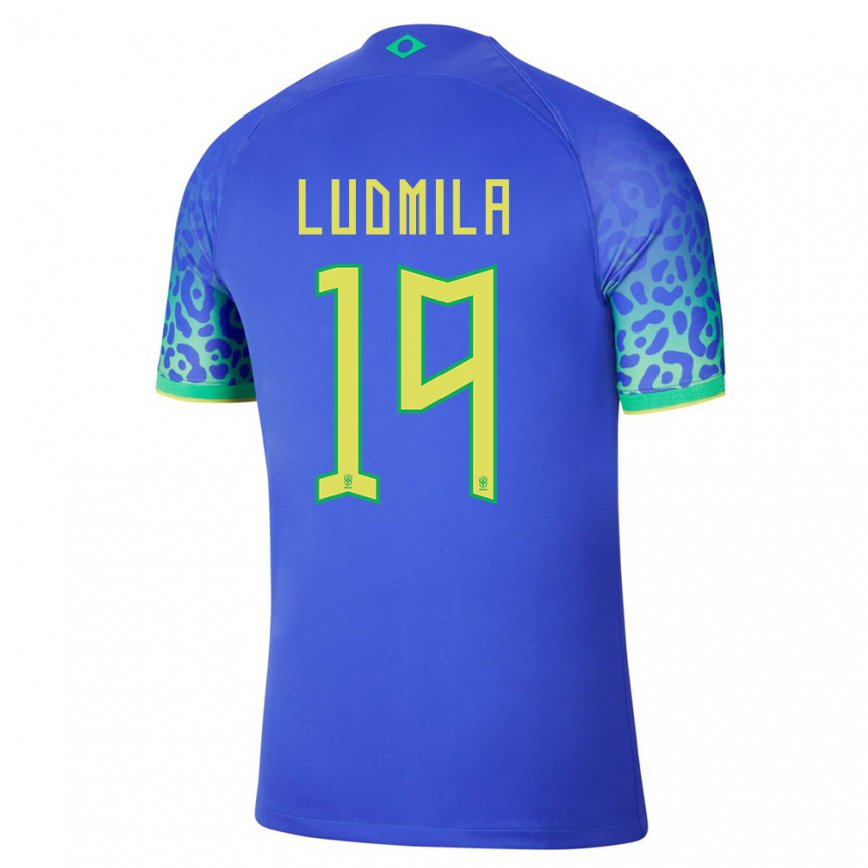 Mujer Camiseta Brasil Ludmila #19 Azul 2ª Equipación 22-24 México