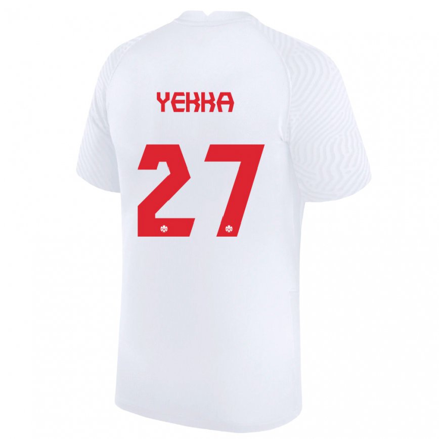 Mujer Camiseta Canadá Sura Yekka #27 Blanco 2ª Equipación 22-24 México