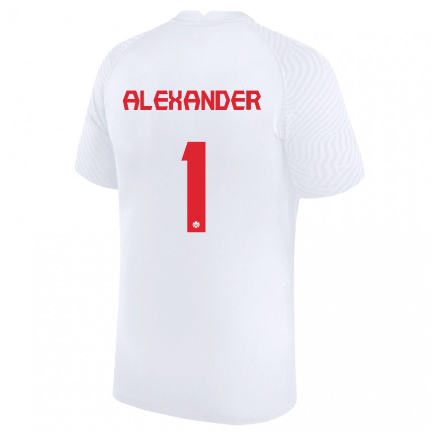 Mujer Camiseta Canadá Ben Alexander #1 Blanco 2ª Equipación 22-24 México