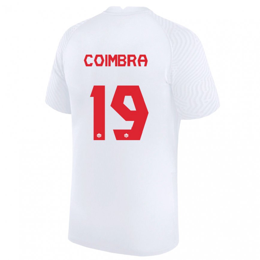 Mujer Camiseta Canadá Tiago Coimbra #19 Blanco 2ª Equipación 22-24 México
