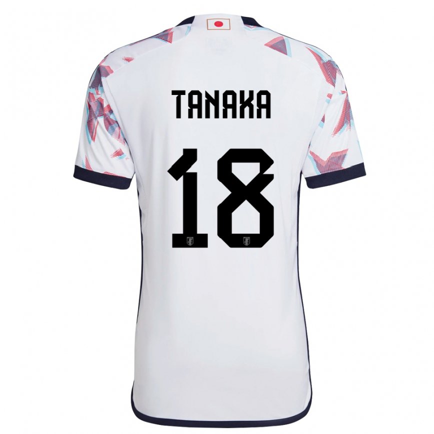 Mujer Camiseta Japón Momoko Tanaka #18 Blanco 2ª Equipación 22-24 México