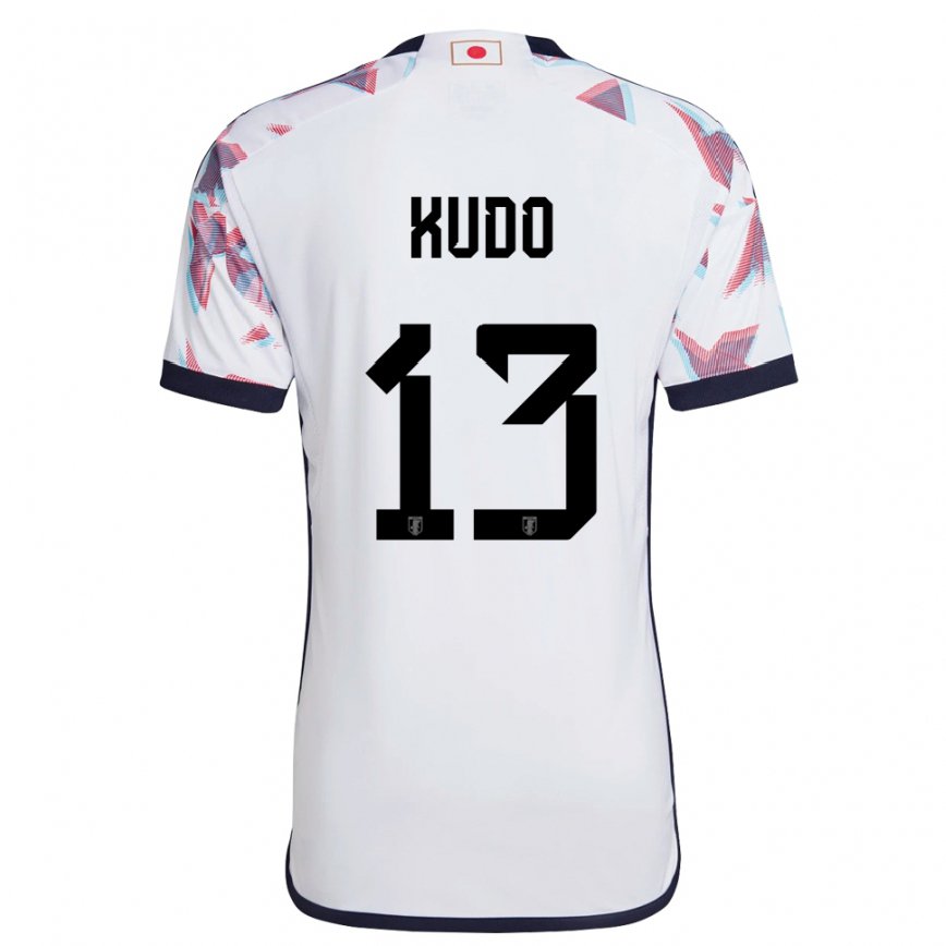 Mujer Camiseta Japón Kota Kudo #13 Blanco 2ª Equipación 22-24 México