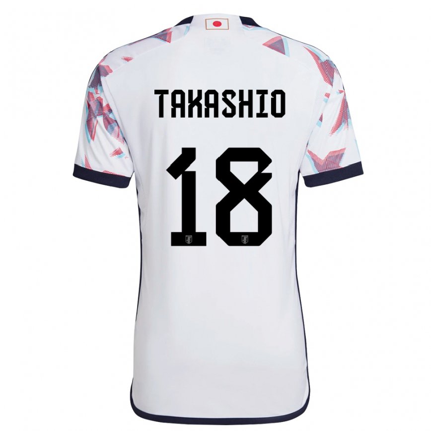 Mujer Camiseta Japón Hayase Takashio #18 Blanco 2ª Equipación 22-24 México