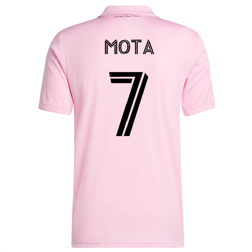 Niño Fútbol Camiseta Jean Mota #7 Rosa 1ª Equipación 2023/24 México
