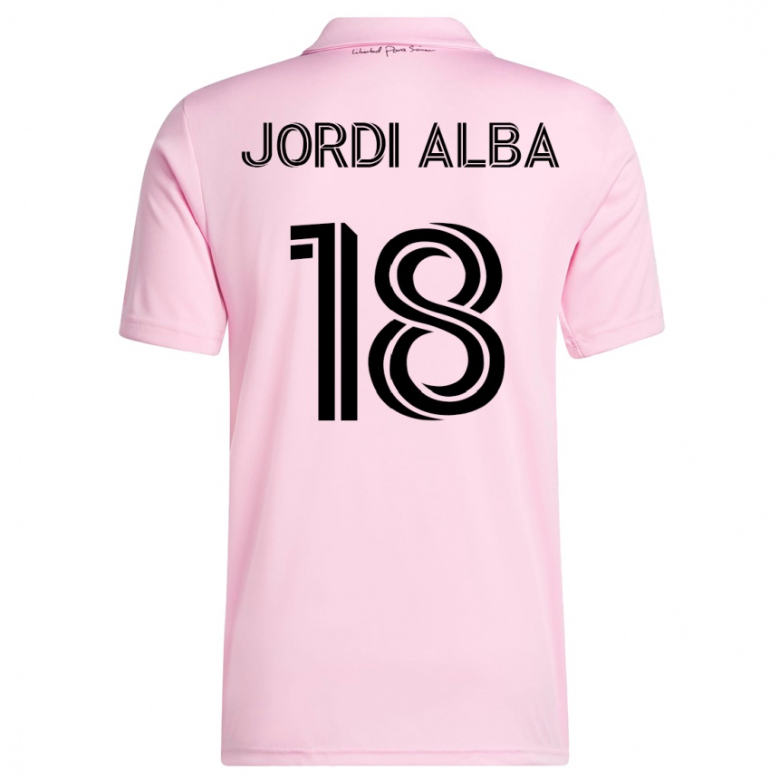 Niño Fútbol Camiseta Jordi Alba #18 Rosa 1ª Equipación 2023/24 México