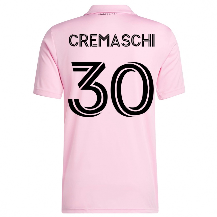 Niño Fútbol Camiseta Benja Cremaschi #30 Rosa 1ª Equipación 2023/24 México