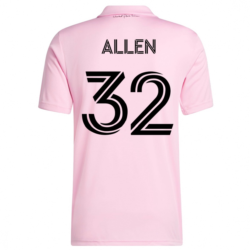 Niño Fútbol Camiseta Noah Allen #32 Rosa 1ª Equipación 2023/24 México