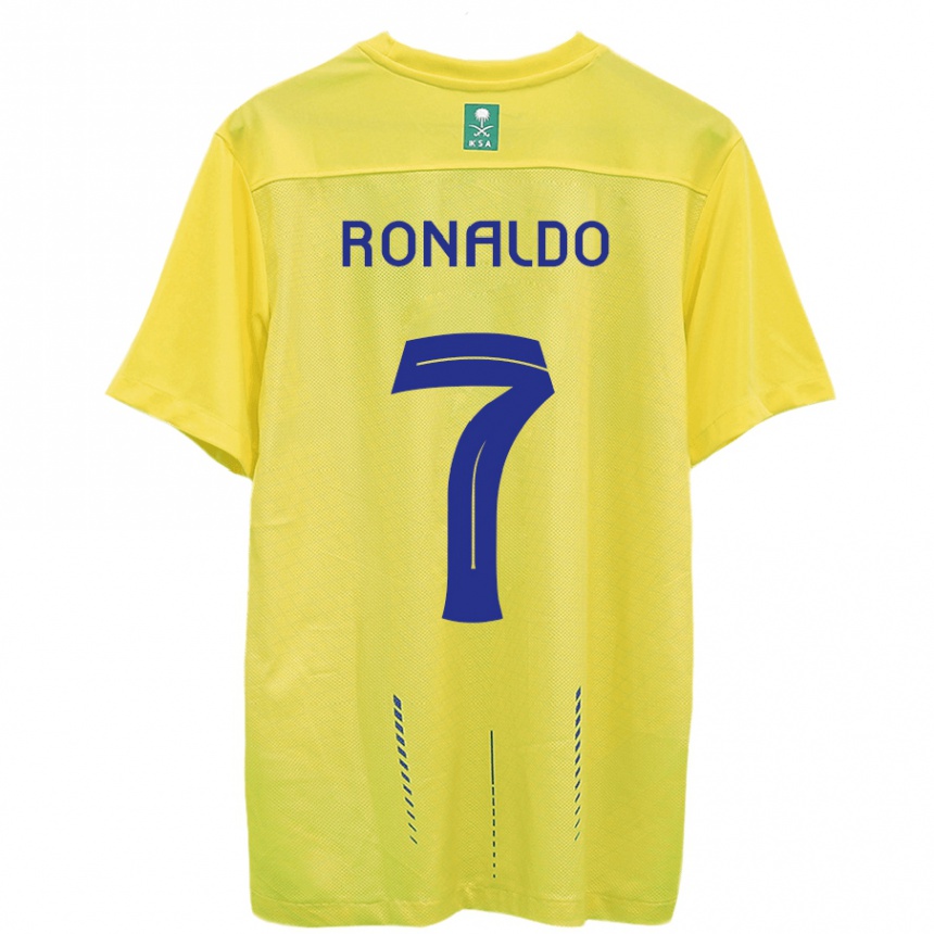 Niño Fútbol Camiseta Cristiano Ronaldo #7 Amarillo 1ª Equipación 2023/24 México