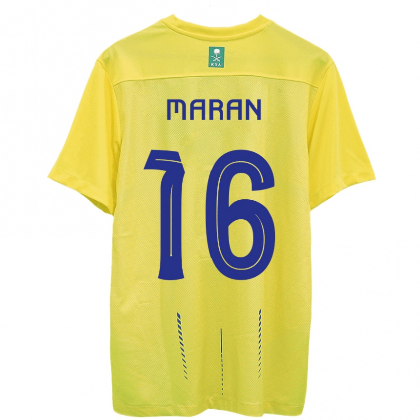 Niño Fútbol Camiseta Mohammed Maran #16 Amarillo 1ª Equipación 2023/24 México