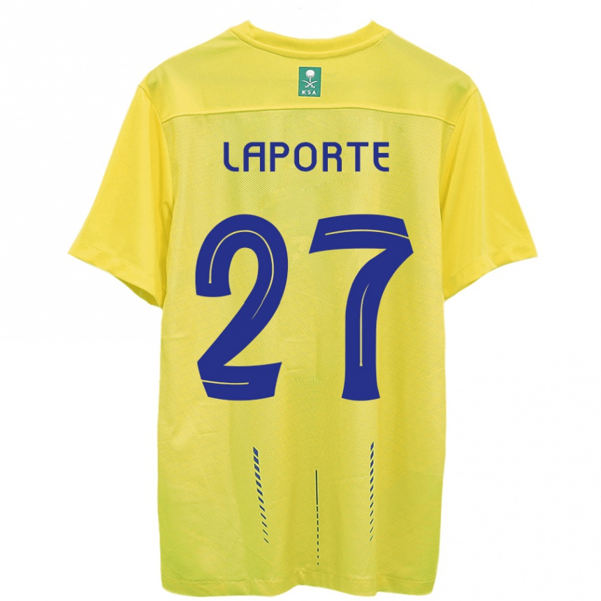 Niño Fútbol Camiseta Aymeric Laporte #27 Amarillo 1ª Equipación 2023/24 México