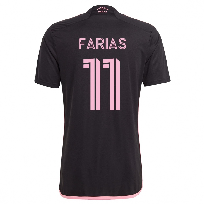 Niño Fútbol Camiseta Facundo Farías #11 Negro 2ª Equipación 2023/24 México