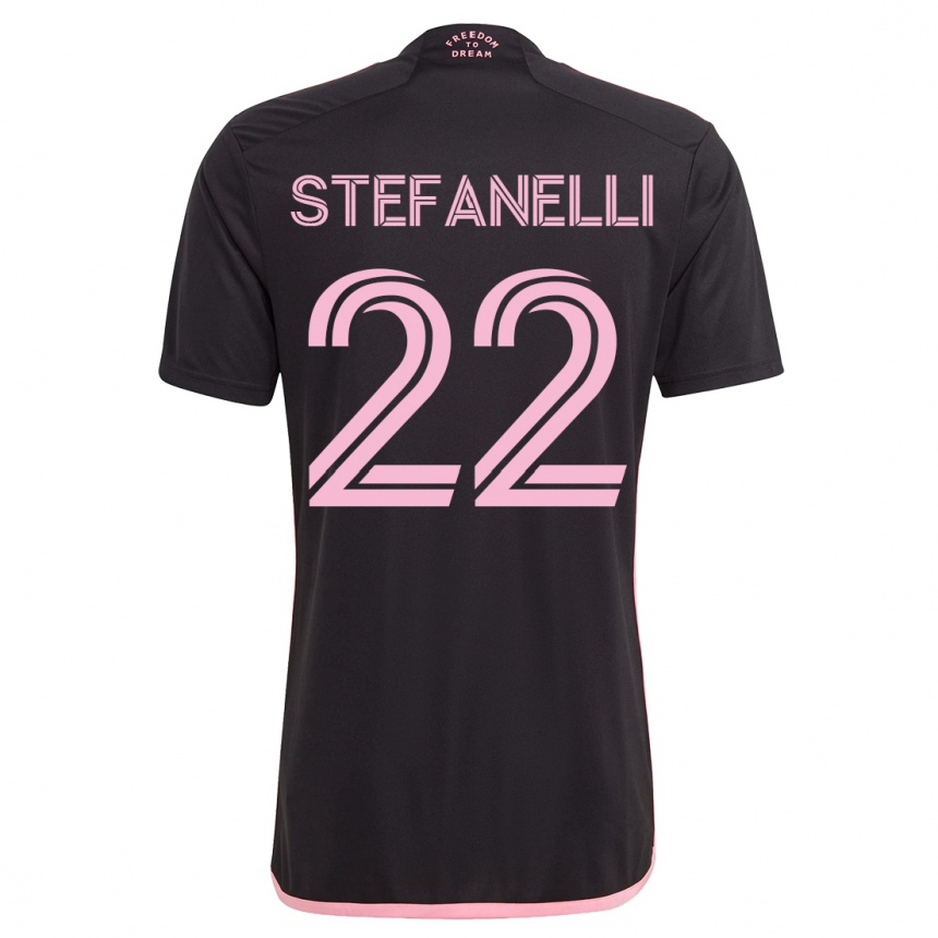 Niño Fútbol Camiseta Nicolás Stefanelli #22 Negro 2ª Equipación 2023/24 México