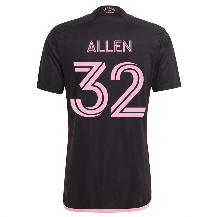 Niño Fútbol Camiseta Noah Allen #32 Negro 2ª Equipación 2023/24 México