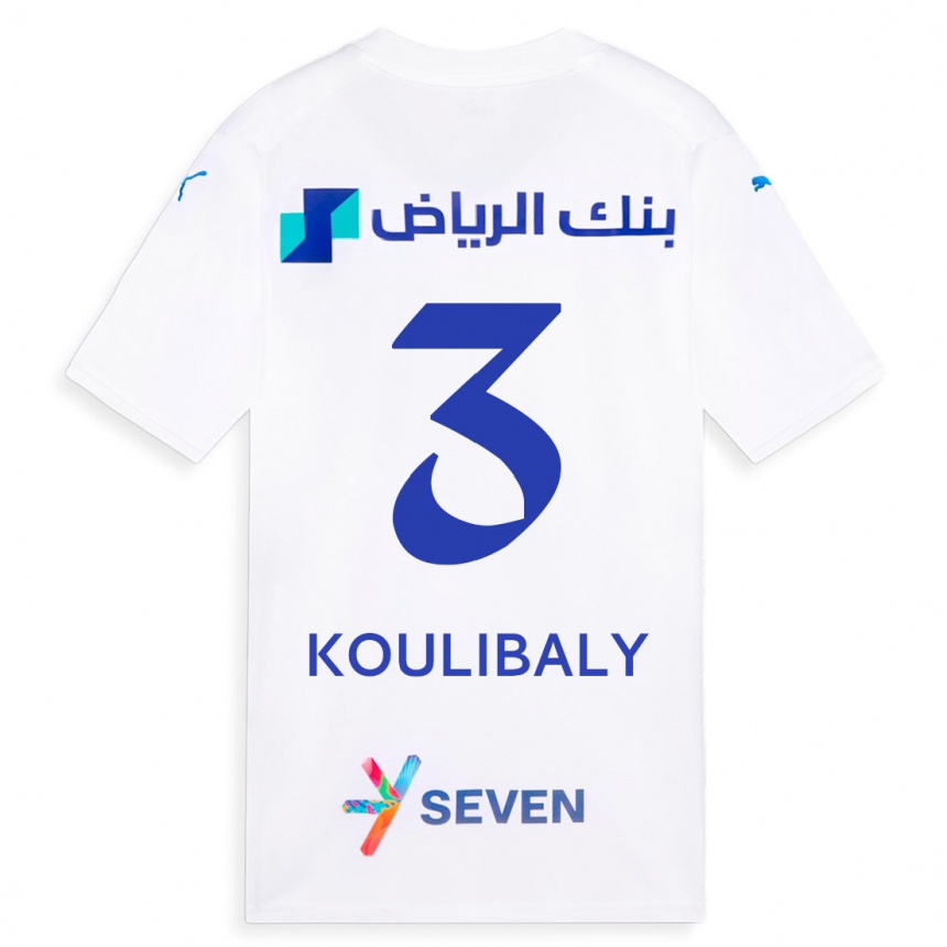 Niño Fútbol Camiseta Kalidou Koulibaly #3 Blanco 2ª Equipación 2023/24 México