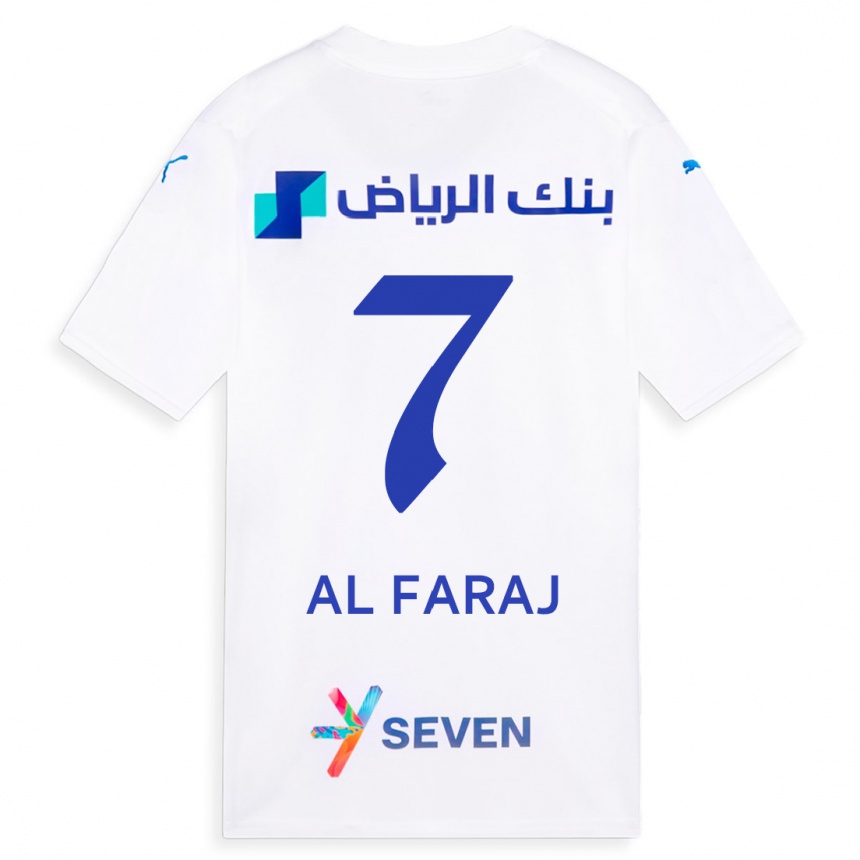 Niño Fútbol Camiseta Salman Al-Faraj #7 Blanco 2ª Equipación 2023/24 México