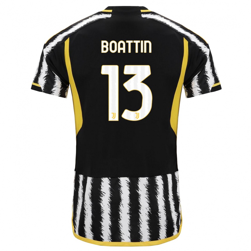 Hombre Fútbol Camiseta Lisa Boattin #13 Blanco Negro 1ª Equipación 2023/24 México