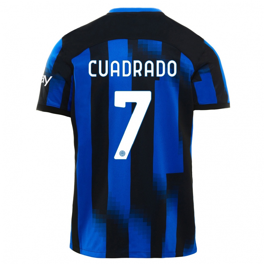 Hombre Fútbol Camiseta Juan Cuadrado #7 Azul Negro 1ª Equipación 2023/24 México