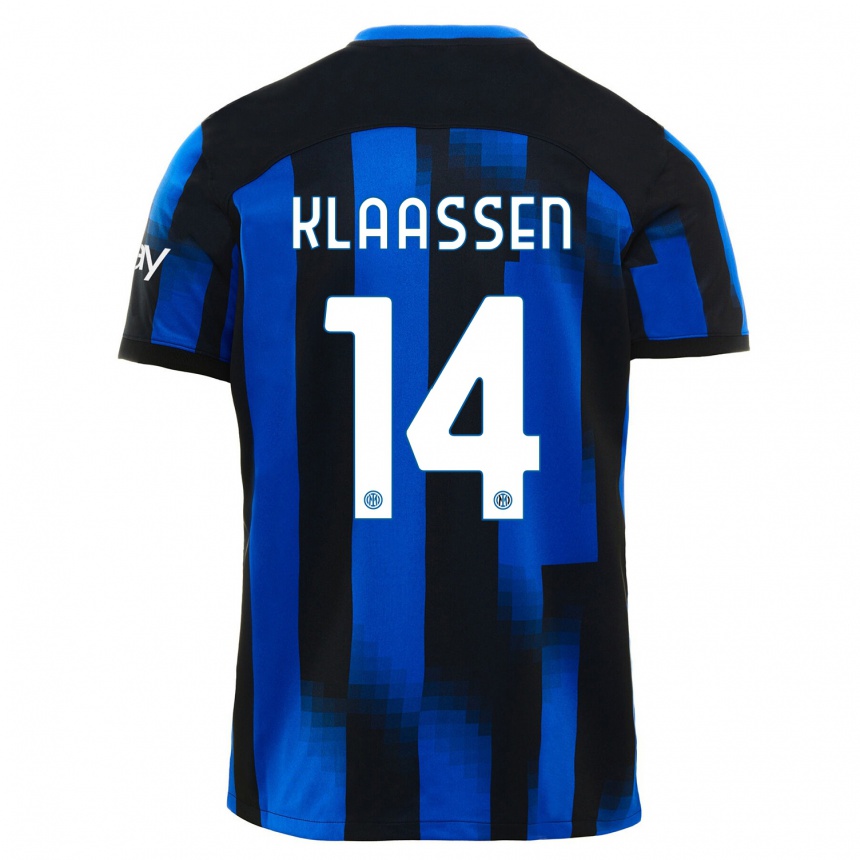 Hombre Fútbol Camiseta Davy Klaassen #14 Azul Negro 1ª Equipación 2023/24 México