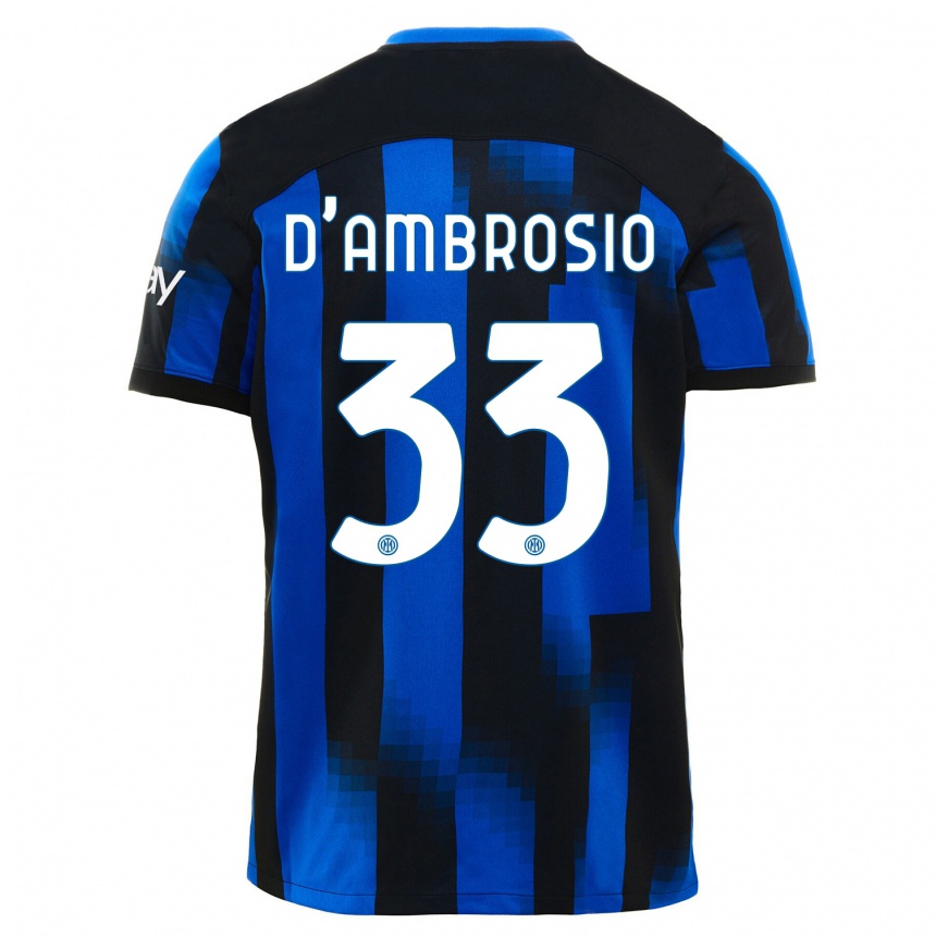 Hombre Fútbol Camiseta Danilo D'ambrosio #33 Azul Negro 1ª Equipación 2023/24 México
