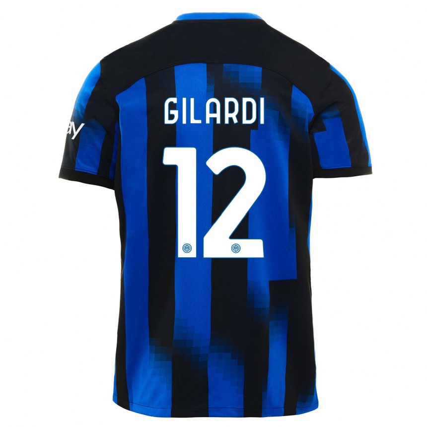 Hombre Fútbol Camiseta Astrid Gilardi #12 Azul Negro 1ª Equipación 2023/24 México