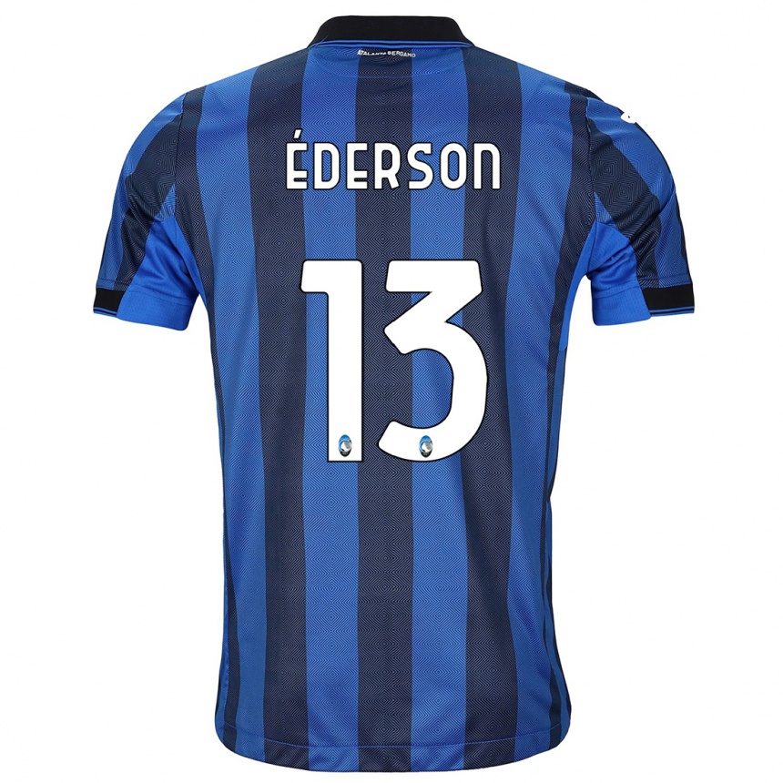 Hombre Fútbol Camiseta Ederson #13 Azul Negro 1ª Equipación 2023/24 México