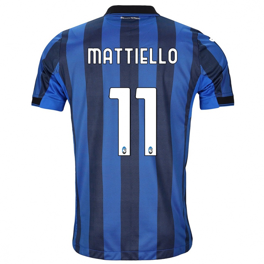 Hombre Fútbol Camiseta Federico Mattiello #11 Azul Negro 1ª Equipación 2023/24 México