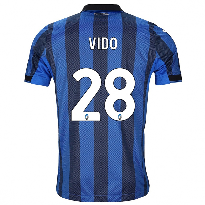 Hombre Fútbol Camiseta Luca Vido #28 Azul Negro 1ª Equipación 2023/24 México