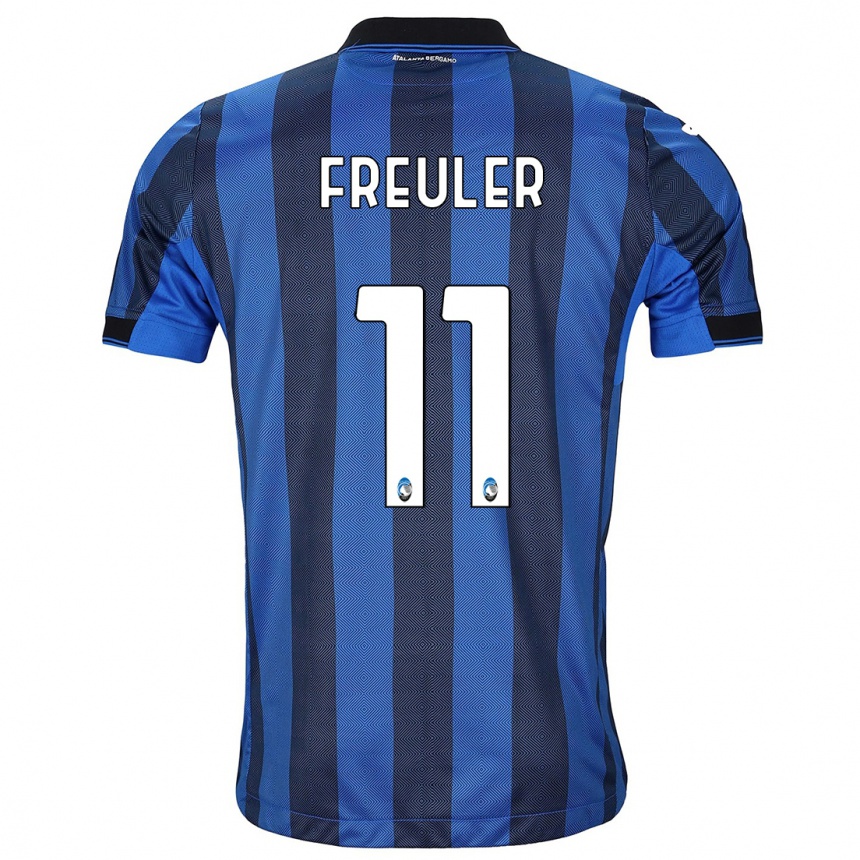 Hombre Fútbol Camiseta Remo Freuler #11 Azul Negro 1ª Equipación 2023/24 México