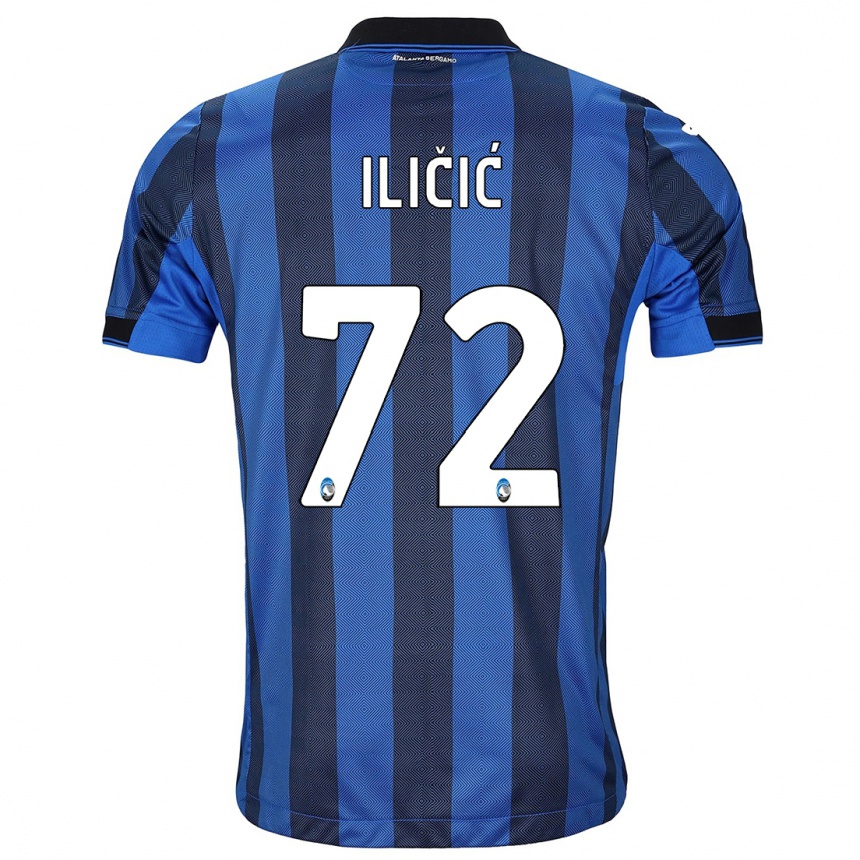 Hombre Fútbol Camiseta Josip Ilicic #72 Azul Negro 1ª Equipación 2023/24 México