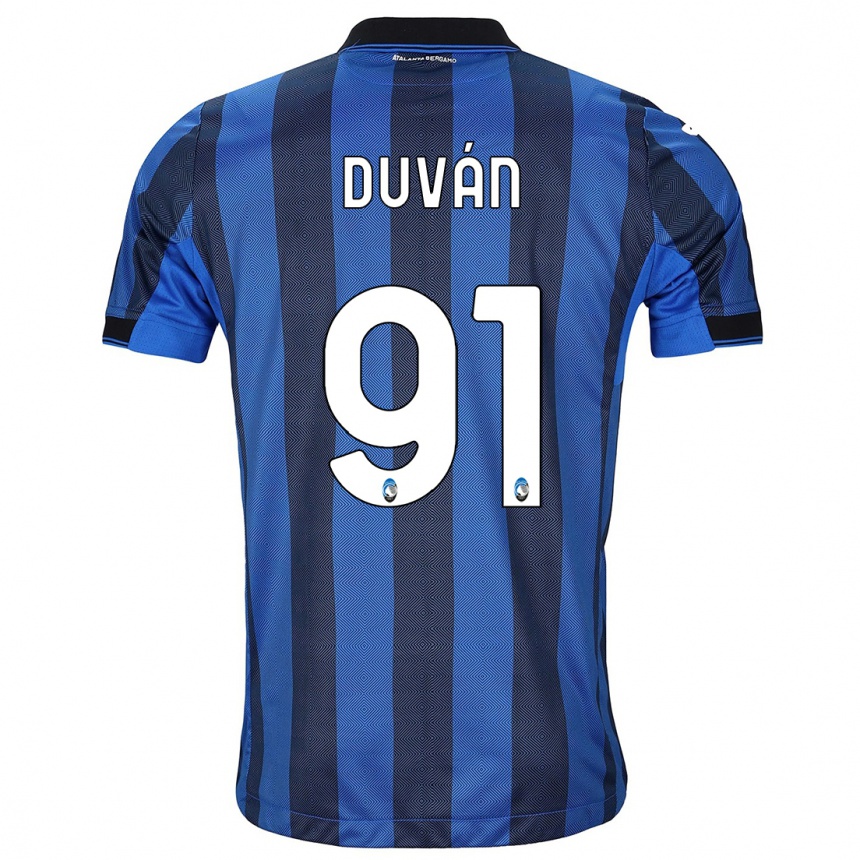 Hombre Fútbol Camiseta Duvan Zapata #91 Azul Negro 1ª Equipación 2023/24 México