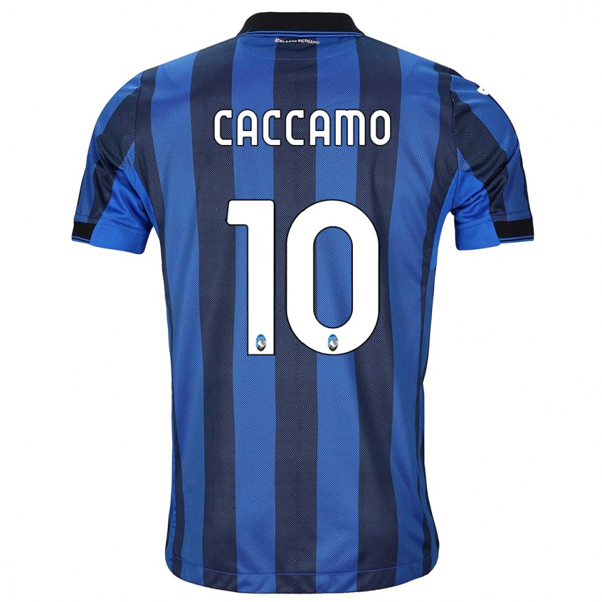 Hombre Fútbol Camiseta Patrizia Caccamo #10 Azul Negro 1ª Equipación 2023/24 México