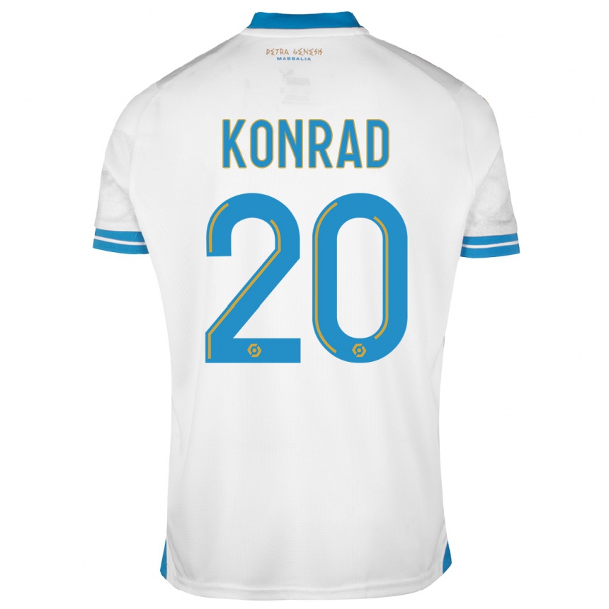 Hombre Fútbol Camiseta Konrad De La Fuente #20 Blanco 1ª Equipación 2023/24 México
