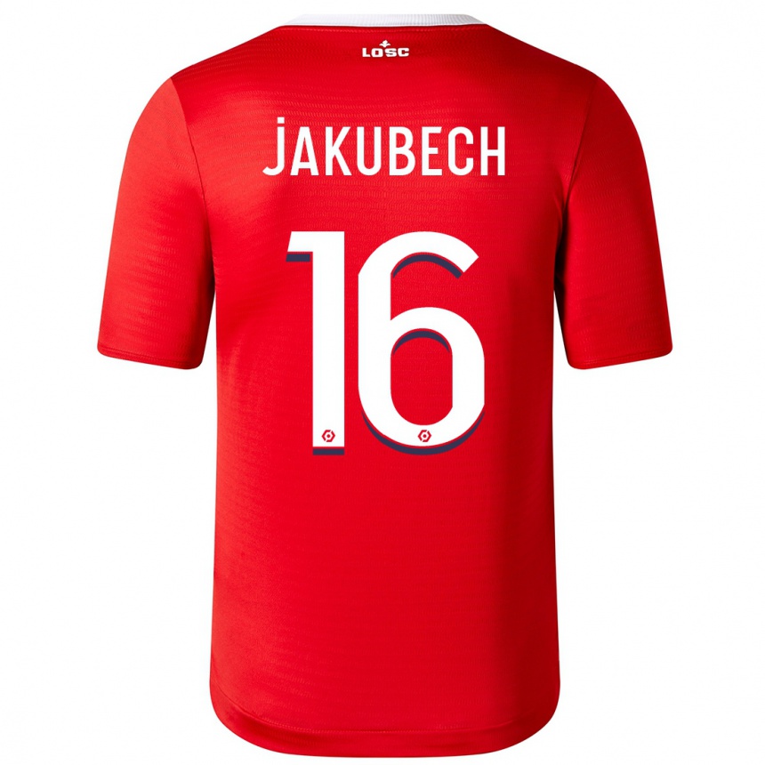 Hombre Fútbol Camiseta Adam Jakubech #16 Rojo 1ª Equipación 2023/24 México