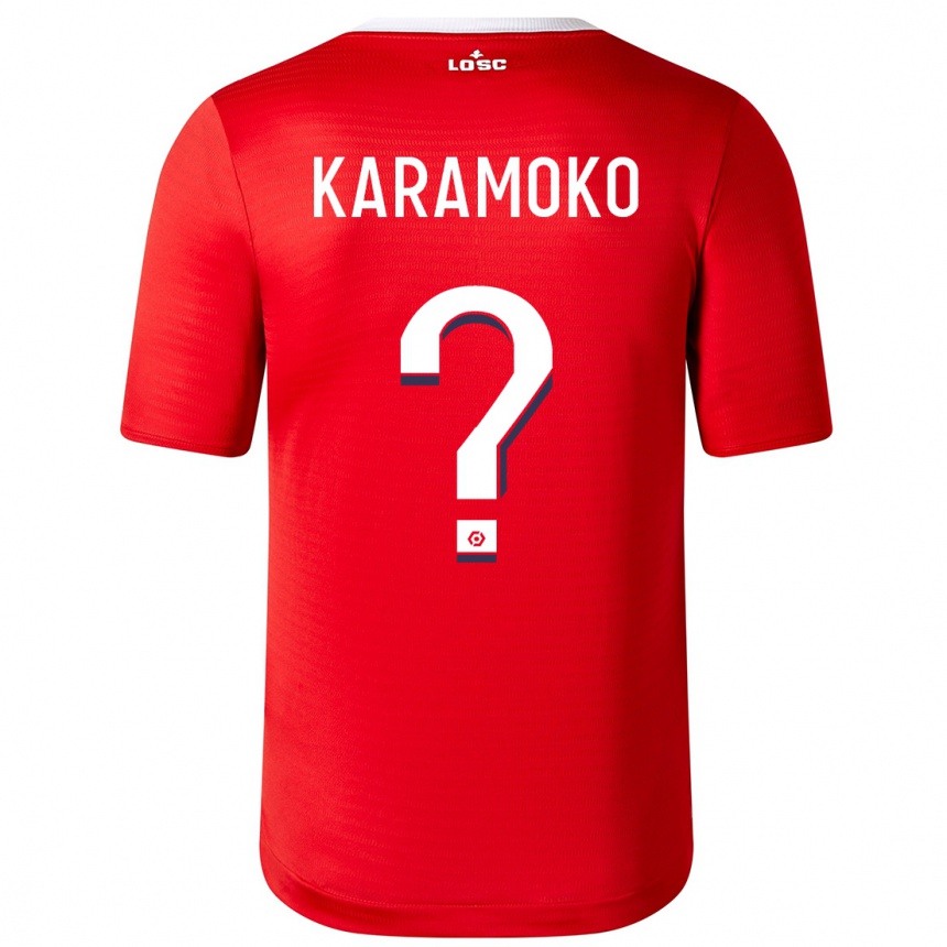 Hombre Fútbol Camiseta Ibrahim Karamoko #0 Rojo 1ª Equipación 2023/24 México