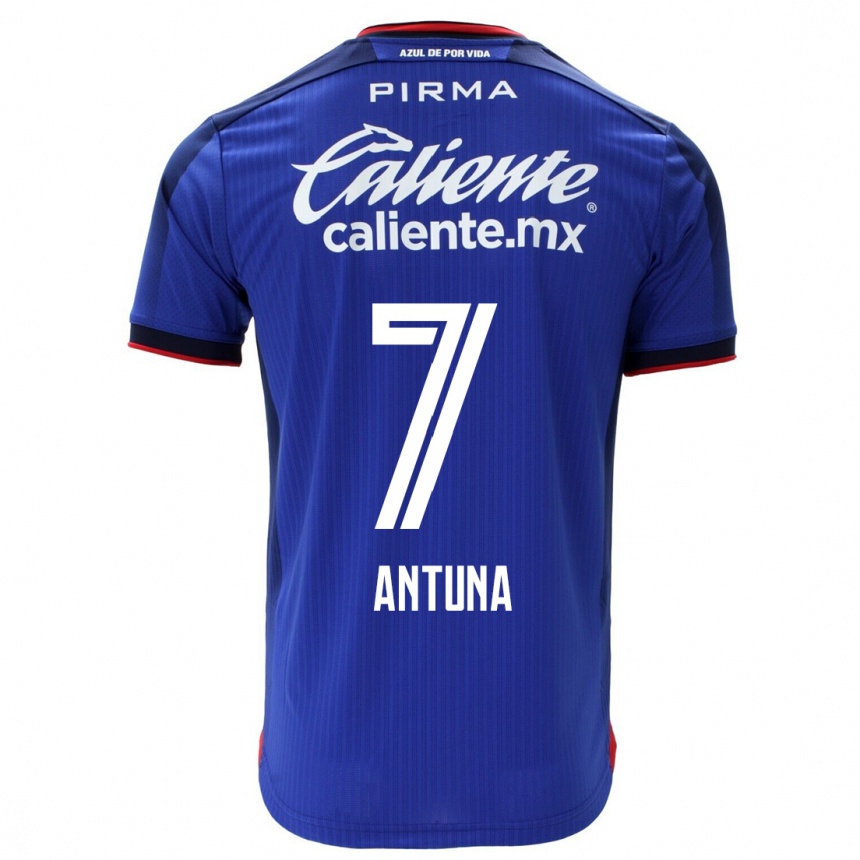 Hombre Fútbol Camiseta Uriel Antuna #7 Azul 1ª Equipación 2023/24 México