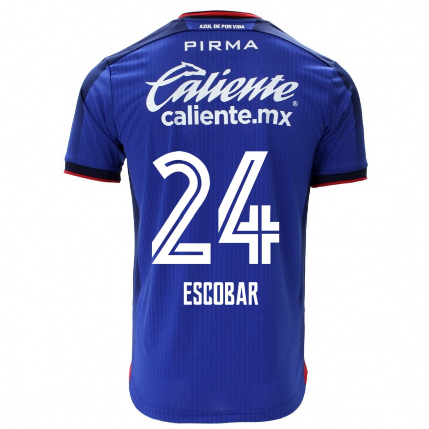 Hombre Fútbol Camiseta Juan Escobar #24 Azul 1ª Equipación 2023/24 México