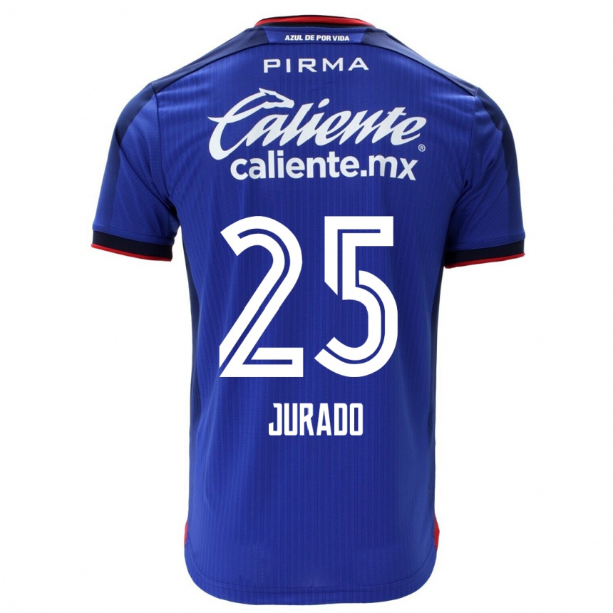 Hombre Fútbol Camiseta Sebastian Jurado #25 Azul 1ª Equipación 2023/24 México