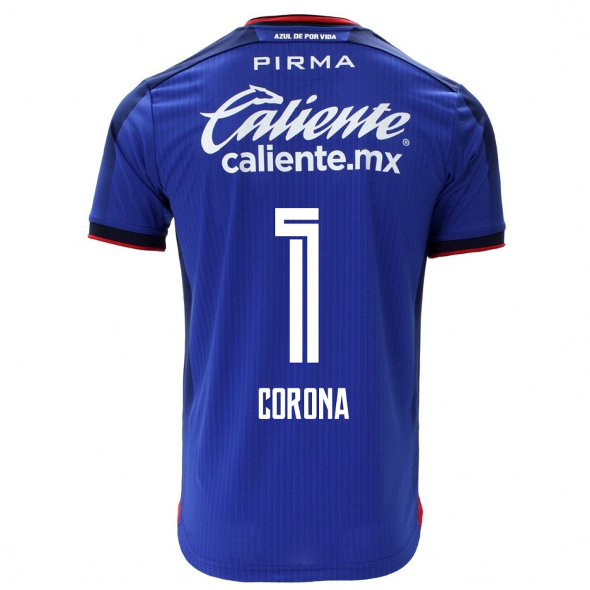 Hombre Fútbol Camiseta Jose De Jesus Corona #1 Azul 1ª Equipación 2023/24 México