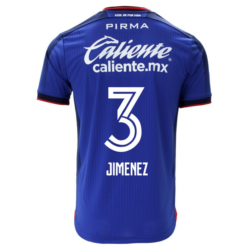 Hombre Fútbol Camiseta Jaiber Jimenez #3 Azul 1ª Equipación 2023/24 México
