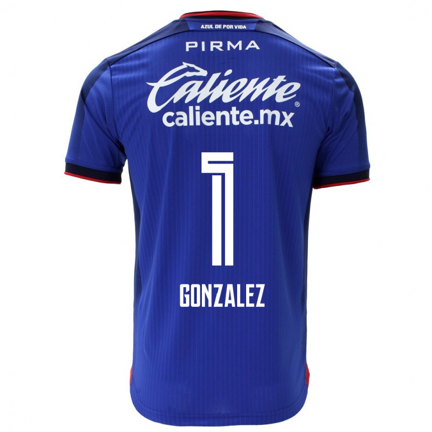 Hombre Fútbol Camiseta Itzayana Gonzalez #1 Azul 1ª Equipación 2023/24 México