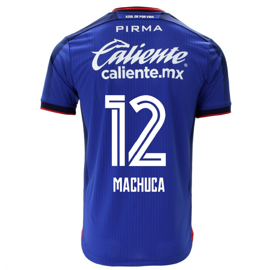 Hombre Fútbol Camiseta Gabriela Machuca #12 Azul 1ª Equipación 2023/24 México