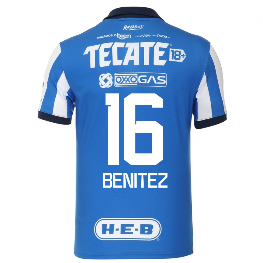 Hombre Fútbol Camiseta Xanic Benitez #16 Azul Blanco 1ª Equipación 2023/24 México