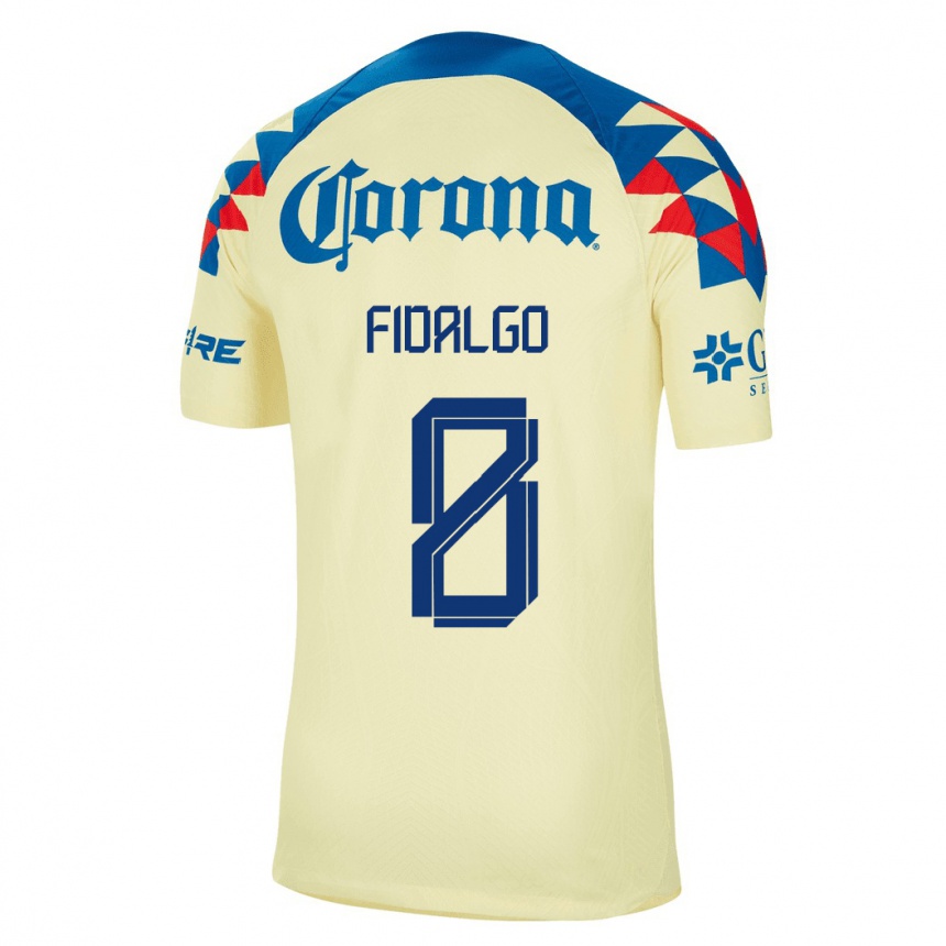 Hombre Fútbol Camiseta Alvaro Fidalgo #8 Amarillo 1ª Equipación 2023/24 México