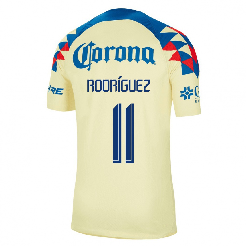 Hombre Fútbol Camiseta Jonathan Rodriguez #11 Amarillo 1ª Equipación 2023/24 México