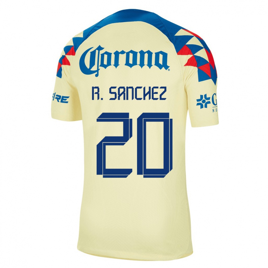 Hombre Fútbol Camiseta Richard Sanchez #20 Amarillo 1ª Equipación 2023/24 México