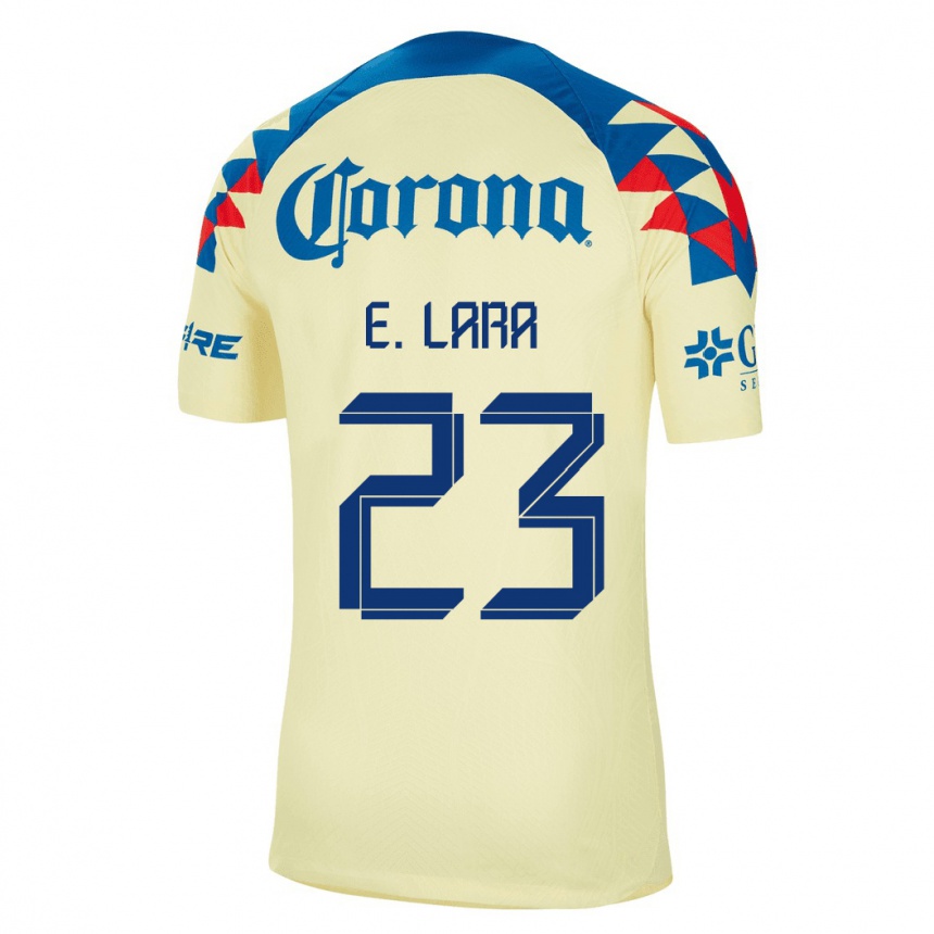 Hombre Fútbol Camiseta Emilio Lara #23 Amarillo 1ª Equipación 2023/24 México